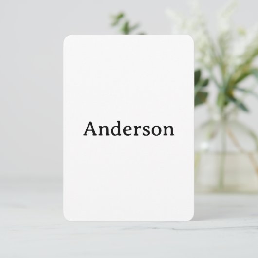 Delete Text Replace Own Design 3.5" x 5" Rounded Dankeskarte (Stehend Vorderseite)