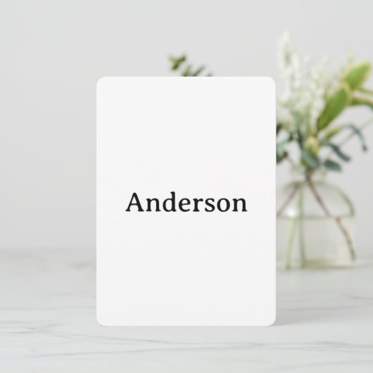 Delete Text Replace Own Design 4.5"x6.25" Rounded Dankeskarte (Stehend Vorderseite)