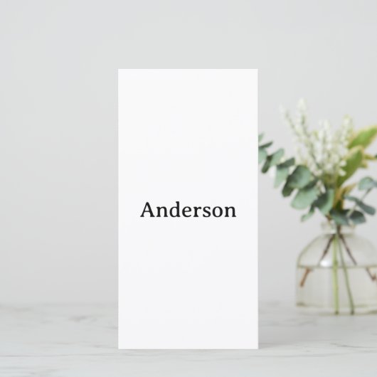 Delete Text Replace Own Design 8" x 4" Flat Dankeskarte (Stehend Vorderseite)