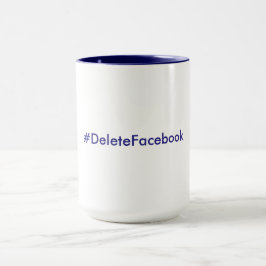#DeleteFacebook 15 Unze. Tasse (Marine-Blau u.