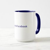 #DeleteFacebook 15 Unze. Tasse (Marine-Blau u. (VorderseiteRechts)