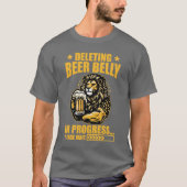 Deleting Beer Belly Please Wait Loading Bar Funny  T-Shirt (Vorderseite)