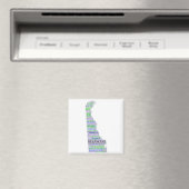 Deleware Word Cloud Magnet (In Situ (Geschirrspüler))