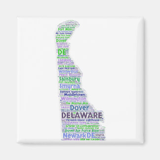 Deleware Word Cloud Magnet