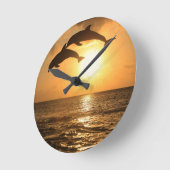 Delfin 3 runde wanduhr (Winkel)