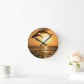 Delfin 3 runde wanduhr (Zuhause)