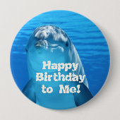 Delfin Alles Gute zum Geburtstag Pin Button (Vorderseite)