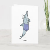 Delfin als Koch mit Kochmütze Karte (Rückseite)