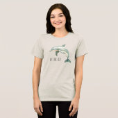 Delfin am Meer Tri-Blend Shirt (Vorderseite voll)
