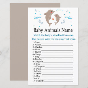Delfin-Baby-Tiere-Name-Spiel