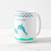 Delfin benutzerdefiniertes Wasser Kaffeetasse (VorderseiteRechts)