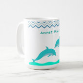Delfin benutzerdefiniertes Wasser Kaffeetasse (Vorderseite Links)