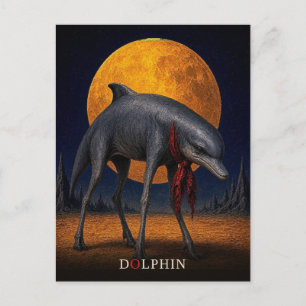 Delfin Cravat gothic Surrealismus Postkarte