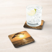 Delfin, Dauphin, groberes Tuemmler, Tursiops Getränkeuntersetzer (Rechte Seite)