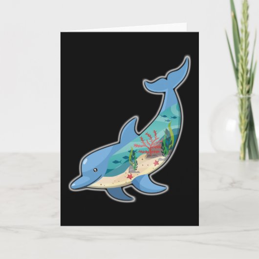 Delfin Delfine Meerestiere Design Geschenkideen Karte (Vorderseite)