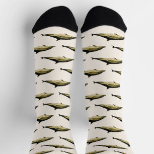 Delfin Delphinus Delphis, Vintage Meereslebewesen Socken