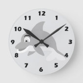 Delfin-Design Runde Wanduhr (Vorderseite)