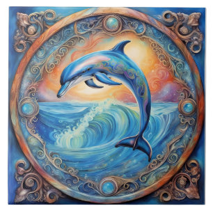 Delfin-Fantasie Fliese