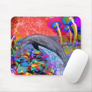 Delfin Farbenspritzer-Mauspad Mousepad
