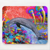 Delfin Farbenspritzer-Mauspad Mousepad (Vorne)