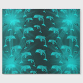 Delfin, Fisch, Natur, Wasser, Design, schön, Geschenkpapier (Flach)