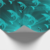 Delfin, Fisch, Natur, Wasser, Design, schön, Geschenkpapier (Ecke)
