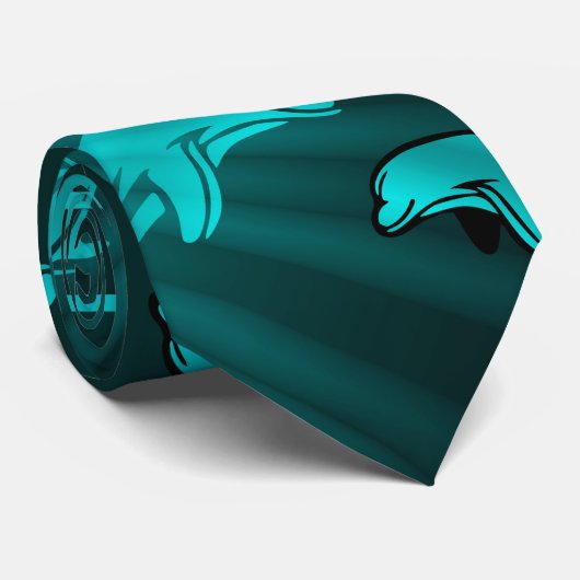 Delfin, Fisch, Natur, Wasser, Design, schön, Krawatte (Gerollt)