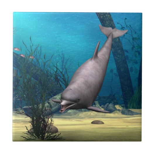 Delfin Fliese (Vorderseite)
