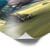 Delfin Fotodruck (Ecke)
