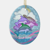 Delfin Freude Keramik Ornament (Rechts)