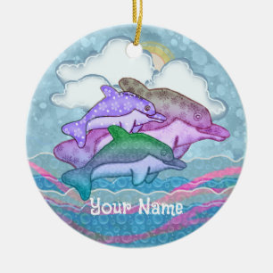 Delfin Freude Keramik Ornament
