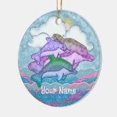 Delfin Freude Keramik Ornament (Links)