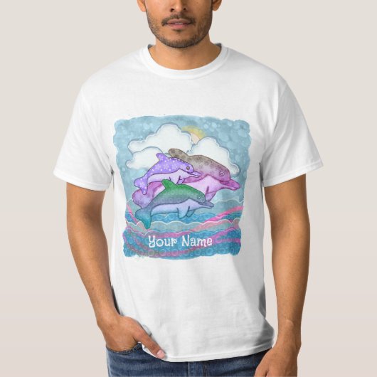 Delfin Freude T-Shirt (Vorderseite)
