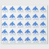 Delfin-Geburtstag Geschenkpapier (Flach)