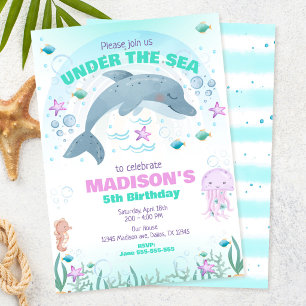 Delfin-Geburtstag unter dem Meer Einladung