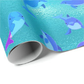Delfin Geschenkpapier (Rolleneckpunkt)