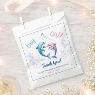 Delfin Geschlecht Enthüllung Danke Geschenktütchen