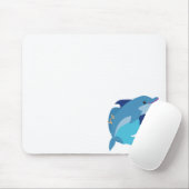 Delfin-Grafik Mousepad (Mit Mouse)