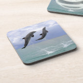 Delfin (groberes Tuemmler) Untersetzer (Linke Seite)