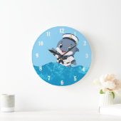 Delfin Große Wanduhr (Zuhause)