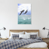 Delfin (Großer Tuemmler) Leinwanddruck (Insitu (Schlafzimmer))