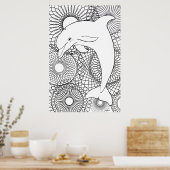 Delfin-Harmonie Poster (Küche)