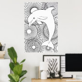 Delfin-Harmonie Poster (Heimbüro)