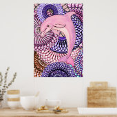 Delfin-Harmonie Poster (Küche)