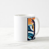 Delfin im Meer - Leben in der Meere Kaffeetasse (VorderseiteRechts)
