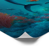 Delfin im Ozean Poster (Ecke)