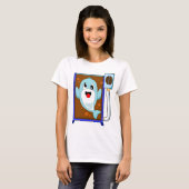Delfin Kaffeebohne Kaffee T-Shirt (Vorne ganz)
