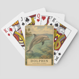 Delfin Karibische Gewässer VINTAGE Spielkarten