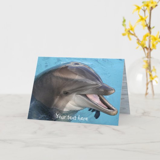 Delfin, Karte (Gelbe Blume)