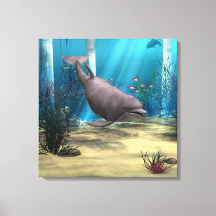 Delfin Leinwanddruck